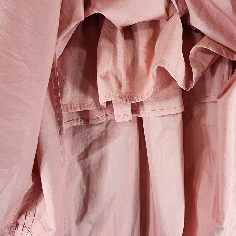 A New Day Pink Cotton Midi Skirt Womens M Boho Bric-Brac Pintuck Casual NEW - Picture 5 of 13